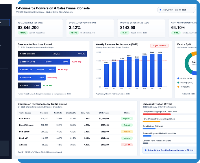 erp solution dashboard